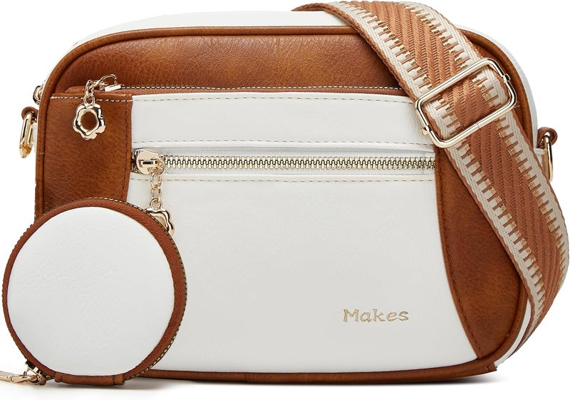 Makes Crossbody Purse for Women Small Crossbody Bags Trendy Vegan Leather with Adjustable Shoulder Straps Gift for Mother Wife Mom - Image 1